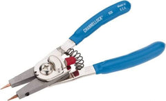 Channellock - 1/4 to 1" Ring Internal, 1/8 to 1" Ring External, Plastic Dipped Combination Retaining Ring Pliers - Features Interchangeable Tips - Americas Industrial Supply