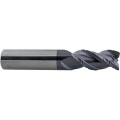 ProMax - 5/8" Diam, 1-3/4" LOC, 3 Flute Solid Carbide Roughing & Finishing Corner Radius End Mill - AlTiN Finish, 4" OAL, 5/8" Shank Diam, Weldon Shank, 40° Helix, Centercutting - Americas Industrial Supply