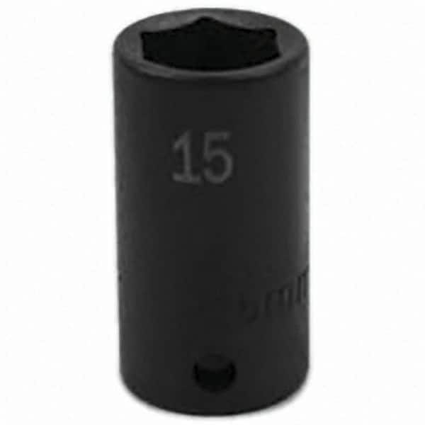 SK - Impact Socket - 3/8"DR 6PT 15MM SEMI-DEEP IMPACT SOCKET - Americas Industrial Supply
