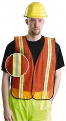 OccuNomix - Size XL High Visibility Orange Mesh General Purpose Vest - 44 to 46" Chest, Hook & Loop Closure, 1 Pocket, Polyester - Americas Industrial Supply