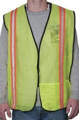 OccuNomix - Size XL High Visibility Yellow Mesh General Purpose Vest - 44 to 46" Chest, Hook & Loop Closure, 1 Pocket, Polyester - Americas Industrial Supply