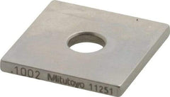 Mitutoyo - 0.1002" Square Steel Gage Block - Accuracy Grade 0, Includes Certificate of Inspection - Americas Industrial Supply