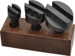 Interstate - 3 Piece, 1/2" Shank Diam, 3/4" to 1-1/2" Max Head Diam, Straight Shank, Fly Cutter Set - 1 Bit Per Cutter, 3/16 to 5/16" Tool Bit, Multiple Head Diams, Includes Wood Stand - Americas Industrial Supply