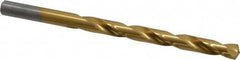 Chicago-Latrobe - Letter H 135° High Speed Steel Jobber Drill - TiN Finish, Right Hand Cut, Spiral Flute, Straight Shank, 4-1/8" OAL, Split Point - Americas Industrial Supply