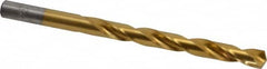 Chicago-Latrobe - Letter N 135° High Speed Steel Jobber Drill - TiN Finish, Right Hand Cut, Spiral Flute, Straight Shank, 4-3/8" OAL, Split Point - Americas Industrial Supply