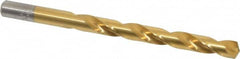 Chicago-Latrobe - Letter U 135° High Speed Steel Jobber Drill - TiN Finish, Right Hand Cut, Spiral Flute, Straight Shank, 5" OAL, Split Point - Americas Industrial Supply