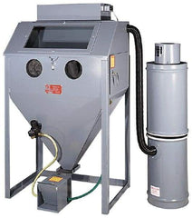 Trinco - 38" Wide x 64" High x 25" Deep Floor Sandblaster - Working Dimensions 36" Wide x 23" High x 24" Deep - Americas Industrial Supply