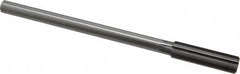 Made in USA - 37/64" High Speed Steel 8 Flute Chucking Reamer - Straight Flute, 0.4355" Straight Shank, 2" Flute Length, 8" OAL - Americas Industrial Supply