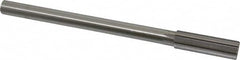 Made in USA - 45/64" High Speed Steel 8 Flute Chucking Reamer - Straight Flute, 0.5615" Straight Shank, 2-1/4" Flute Length, 9" OAL - Americas Industrial Supply