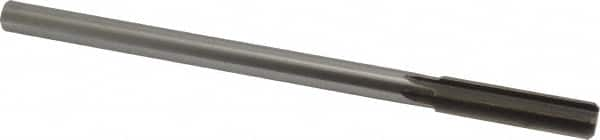 Made in USA - 0.516" High Speed Steel 6 Flute Chucking Reamer - Straight Flute, 0.4355" Straight Shank, 2" Flute Length, 8" OAL - Americas Industrial Supply