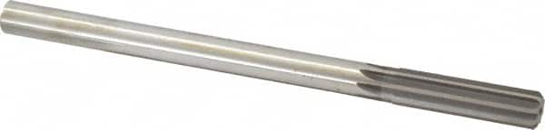 Made in USA - 0.6005" High Speed Steel 8 Flute Chucking Reamer - Straight Flute, 0.4355" Straight Shank, 2" Flute Length, 8" OAL - Americas Industrial Supply