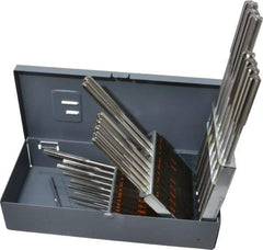 Made in USA - 1mm to 13mm, Chucking Reamer Set - Straight Flute, Right Hand Cut, 25 Pieces - Americas Industrial Supply