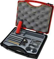 Shaviv - 12 Piece, Carbide Blade, Back Hole Chamfer, Hand Deburring Tool Set - B, E, G3, LP Blade Holder, For Hole Edge, Hole Inner Surface, Corners, Straight Edge - Americas Industrial Supply