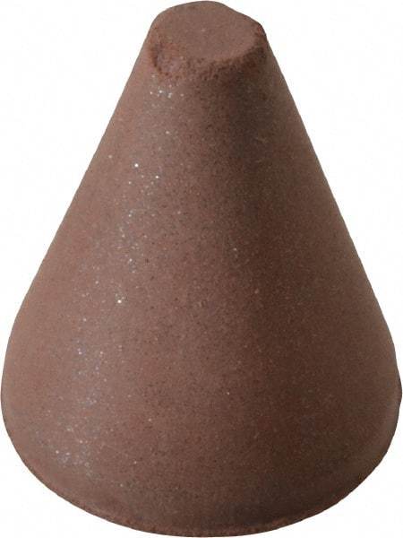 Cratex - 1" Max Diam x 1-1/4" Long, Taper, Rubberized Point - Fine Grade, Silicon Carbide, 1/4" Arbor Hole, Unmounted - Americas Industrial Supply