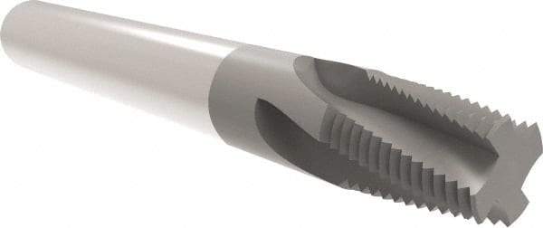 Allied Machine and Engineering - 1/2-14, 3/4-14 NPT, 0.4705" Cutting Diam, 4 Flute, Solid Carbide Helical Flute Thread Mill - Internal/External Thread, 23.7mm LOC, 84mm OAL, 12mm Shank Diam - Americas Industrial Supply