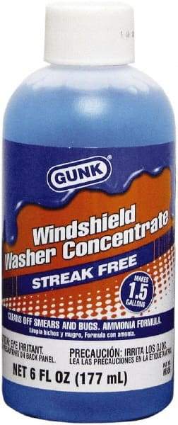 Gunk - Water-Based Solution Windshield Washer Fluid - 6 oz Bottle - Americas Industrial Supply