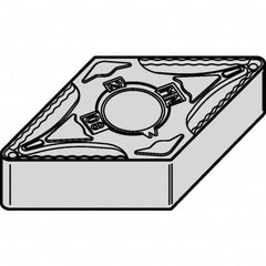 Kennametal - DNMG442 MN Grade KCP40 Carbide Turning Insert - TiN/TiCN/Al2O3 Finish, 55° Diamond, 1/2" Inscr Circle, 1/4" Thick, 1/32" Corner Radius - Americas Industrial Supply