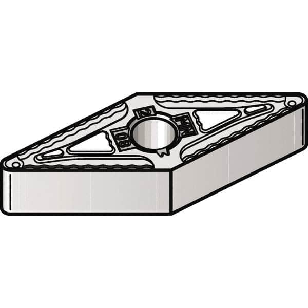 Kennametal - VNMG331 MN Grade KCP10B Carbide Turning Insert - TiOCN Finish, 35° Diamond, 3/8" Inscr Circle, 3/16" Thick, 1/64" Corner Radius - Americas Industrial Supply