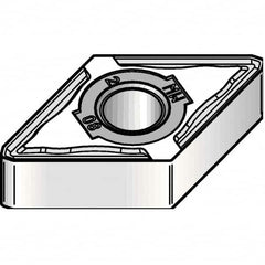 Kennametal - DNMG443 MW Grade KCP10B Carbide Turning Insert - TiOCN Finish, 55° Diamond, 1/2" Inscr Circle, 1/4" Thick, 3/64" Corner Radius - Americas Industrial Supply