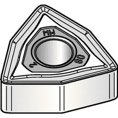 Kennametal - WNMG432 MW Grade KCP05 Carbide Turning Insert - TiCN/Al2O3 Finish, 80° Trigon, 1/2" Inscr Circle, 3/16" Thick, 1/32" Corner Radius - Americas Industrial Supply