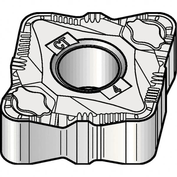 Kennametal - CNMG432 CT Grade KCP10B Carbide Turning Insert - 80° Diamond, 1/2" Inscr Circle, 3/16" Thick, 1/32" Corner Radius - Americas Industrial Supply