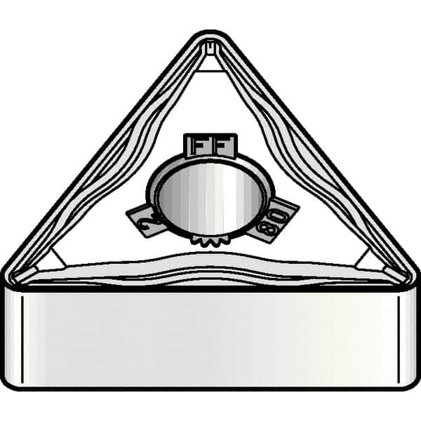 Kennametal - TNMG332 FF Grade KCU10 Carbide Turning Insert - TiAlN Finish, 60° Triangle, 3/8" Inscr Circle, 3/16" Thick, 1/32" Corner Radius - Americas Industrial Supply