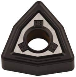 Kennametal - WNMG332 RP Grade KCP10 Carbide Turning Insert - TiCN/Al2O3 Finish, 80° Trigon, 3/8" Inscr Circle, 3/16" Thick, 1/32" Corner Radius - Americas Industrial Supply