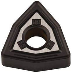 Kennametal - WNMG332 RP Grade KCP10 Carbide Turning Insert - TiCN/Al2O3 Finish, 80° Trigon, 3/8" Inscr Circle, 3/16" Thick, 1/32" Corner Radius - Americas Industrial Supply