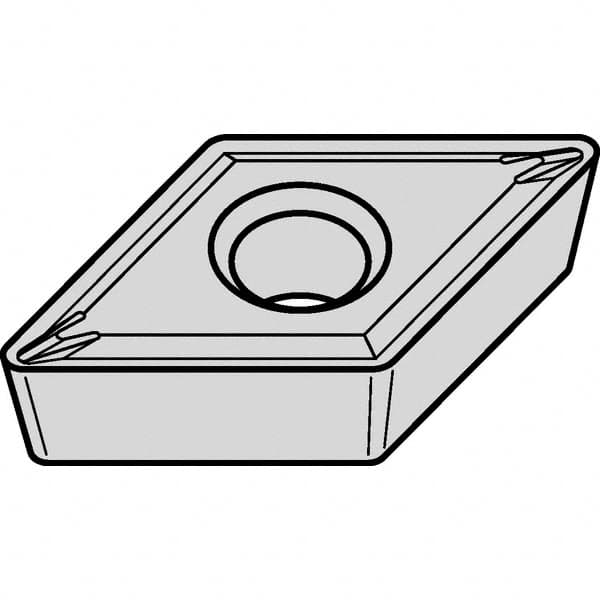 Kennametal - DCMT32.51 LF Grade KCP25B Carbide Turning Insert - TiOCN Finish, 55° Diamond, 3/8" Inscr Circle, 5/32" Thick, 1/64" Corner Radius - Americas Industrial Supply