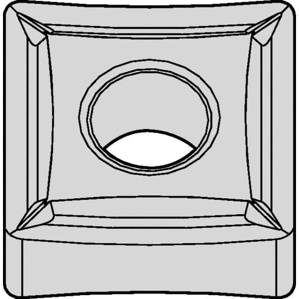 Kennametal - SNMP432 K Grade KCP25 Carbide Turning Insert - TiCN/Al2O3 Finish, 90° Square, 1/2" Inscr Circle, 3/16" Thick, 1/32" Corner Radius - Americas Industrial Supply