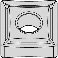 Kennametal - SNMP432 K Grade KCP25 Carbide Turning Insert - TiCN/Al2O3 Finish, 90° Square, 1/2" Inscr Circle, 3/16" Thick, 1/32" Corner Radius - Americas Industrial Supply