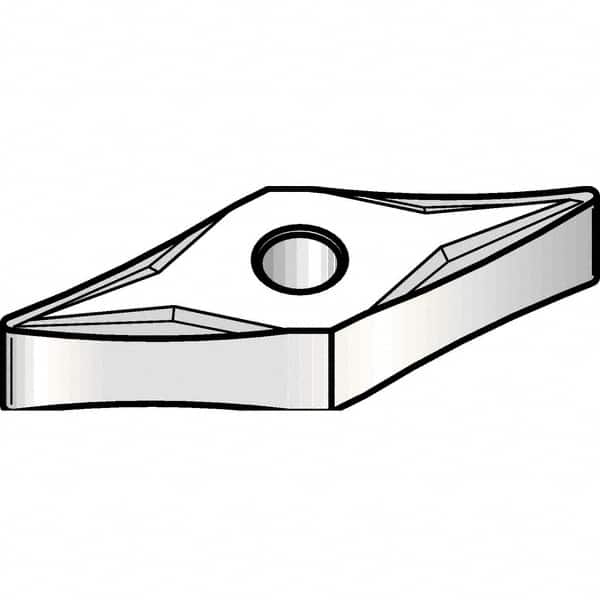 Kennametal - VNMP332 K Grade KCP10B Carbide Turning Insert - TiOCN Finish, 35° Diamond, 3/8" Inscr Circle, 3/16" Thick, 1/32" Corner Radius - Americas Industrial Supply