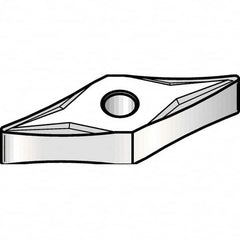 Kennametal - VNMP332 K Grade KCP10B Carbide Turning Insert - TiOCN Finish, 35° Diamond, 3/8" Inscr Circle, 3/16" Thick, 1/32" Corner Radius - Americas Industrial Supply