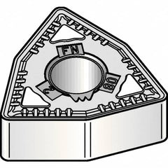 Kennametal - WNMG331 FN Grade KCK05 Carbide Turning Insert - TiCN/Al2O3 Finish, 80° Trigon, 3/8" Inscr Circle, 3/16" Thick, 1/64" Corner Radius - Americas Industrial Supply