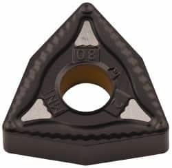 Kennametal - WNMG432 MN Grade KCP05 Carbide Turning Insert - TiCN/Al2O3 Finish, 80° Trigon, 1/2" Inscr Circle, 3/16" Thick, 1/32" Corner Radius - Americas Industrial Supply