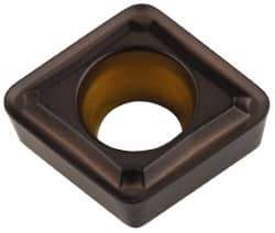 Kennametal - CPMT21.52 FW Grade KCP25 Carbide Turning Insert - TiCN/Al2O3 Finish, 80° Diamond, 1/4" Inscr Circle, 3/32" Thick, 1/32" Corner Radius - Americas Industrial Supply