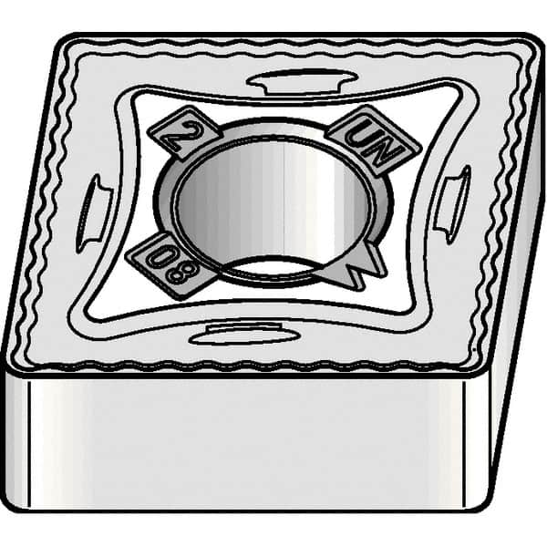 Kennametal - CNMG433 UN Grade KCK05B Carbide Turning Insert - TiOCN Finish, 80° Diamond, 1/2" Inscr Circle, 3/16" Thick, 3/64" Corner Radius - Americas Industrial Supply