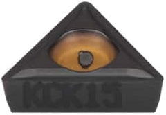 Kennametal - TPMT1.81.51 LF Grade KCK15 Carbide Turning Insert - TiCN/Al2O3 Finish, 60° Triangle, 7/32" Inscr Circle, 3/32" Thick, 1/64" Corner Radius - Americas Industrial Supply