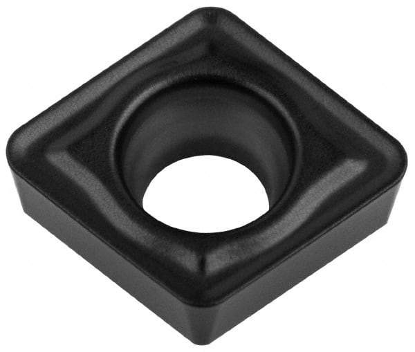 Kennametal - CPMT21.52 MF Grade KCK15 Carbide Turning Insert - TiCN/Al2O3 Finish, 80° Diamond, 1/4" Inscr Circle, 3/32" Thick, 1/32" Corner Radius - Americas Industrial Supply