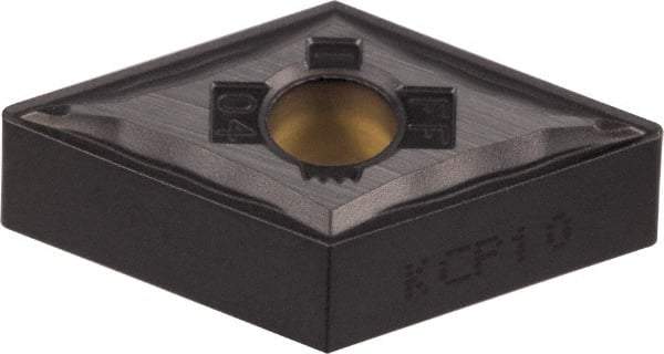 Kennametal - DNMG441 MP Grade KCM25 Carbide Turning Insert - TiN/TiCN/Al2O3 Finish, 55° Diamond, 1/2" Inscr Circle, 1/4" Thick, 1/64" Corner Radius - Americas Industrial Supply