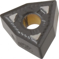 Kennametal - WNMG331 FN Grade KCP10 Carbide Turning Insert - TiCN/Al2O3 Finish, 80° Trigon, 3/8" Inscr Circle, 3/16" Thick, 1/64" Corner Radius - Americas Industrial Supply