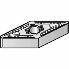 Kennametal - VNMG333 RN Grade KCP10 Carbide Turning Insert - TiCN/Al2O3 Finish, 35° Diamond, 3/8" Inscr Circle, 3/16" Thick, 3/64" Corner Radius - Americas Industrial Supply