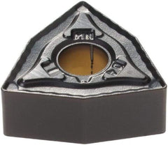 Kennametal - WNMG331 MN Grade KCP25 Carbide Turning Insert - TiCN/Al2O3 Finish, 80° Trigon, 3/8" Inscr Circle, 3/16" Thick, 1/64" Corner Radius - Americas Industrial Supply