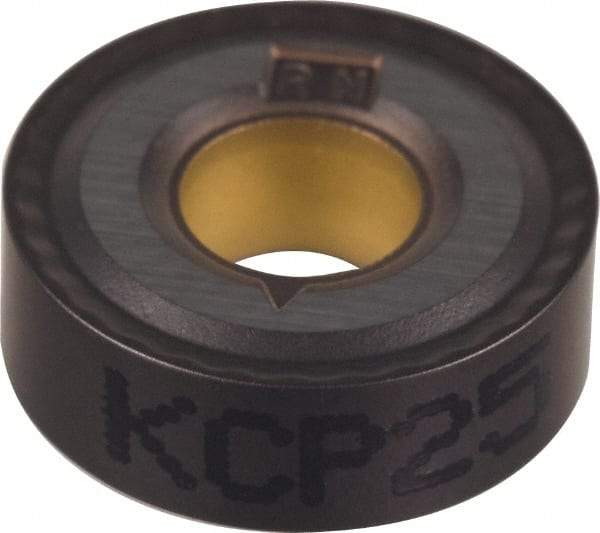Kennametal - RNMG86 RN Grade KCP25 Carbide Turning Insert - TiCN/Al2O3 Finish, Round, 1" Inscr Circle, 3/8" Thick - Americas Industrial Supply