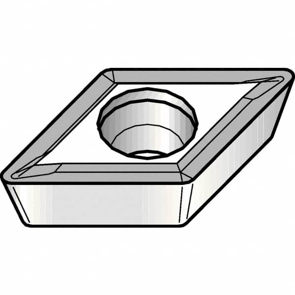 Kennametal - DPMT32.51 LF Grade KCP10B Carbide Turning Insert - TiOCN Finish, 55° Diamond, 3/8" Inscr Circle, 5/32" Thick, 1/64" Corner Radius - Americas Industrial Supply