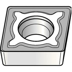 Kennametal - CCMT32.52 MF Grade KCM35 Carbide Turning Insert - TiN/TiCN/Al2O3 Finish, 80° Diamond, 3/8" Inscr Circle, 5/32" Thick, 1/32" Corner Radius - Americas Industrial Supply