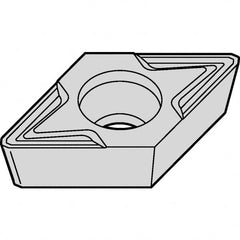 Kennametal - DCMT32.52 MW Grade KCP25 Carbide Turning Insert - TiCN/Al2O3 Finish, 55° Diamond, 3/8" Inscr Circle, 5/32" Thick, 1/32" Corner Radius - Americas Industrial Supply