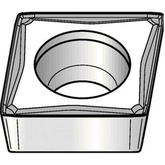 Kennametal - CPMT32.52 FW Grade KCP25 Carbide Turning Insert - TiCN/Al2O3 Finish, 80° Diamond, 3/8" Inscr Circle, 5/32" Thick, 1/32" Corner Radius - Americas Industrial Supply
