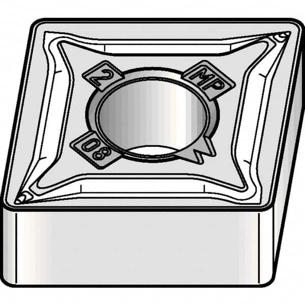 Kennametal - CNMG431 MP Grade KCM35B Carbide Turning Insert - TiOCN Finish, 80° Diamond, 1/2" Inscr Circle, 3/16" Thick, 1/64" Corner Radius - Americas Industrial Supply