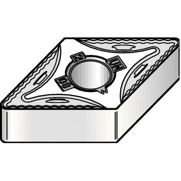 Kennametal - DNMG433 UN Grade KCK20B Carbide Turning Insert - TiOCN Finish, 55° Diamond, 1/2" Inscr Circle, 3/16" Thick, 3/64" Corner Radius - Americas Industrial Supply